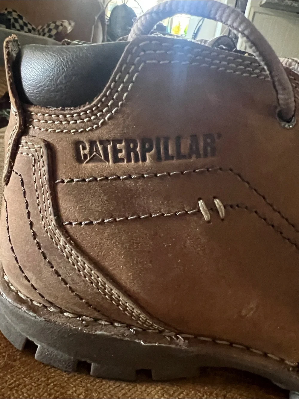 Caterpillar Men's Brown Leather Lace-Up Casual Boots